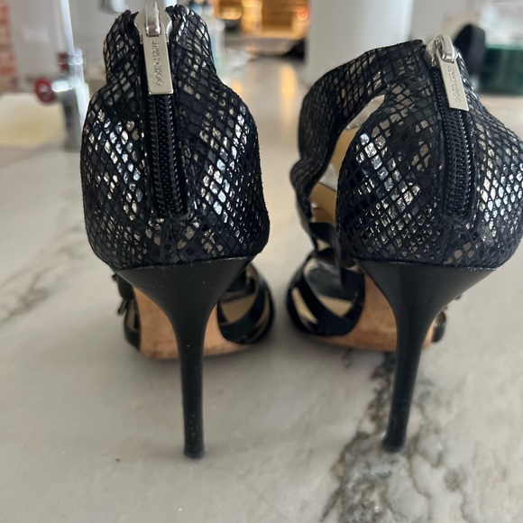 Jimmy Choo Black leather strappy heels - Picture 2 of 4